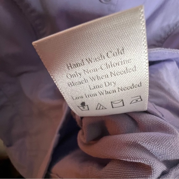 Coldwater Creek Button Down Lavender Jacket 100% Cotton Slip Pockets Size 14 - Picture 12 of 12